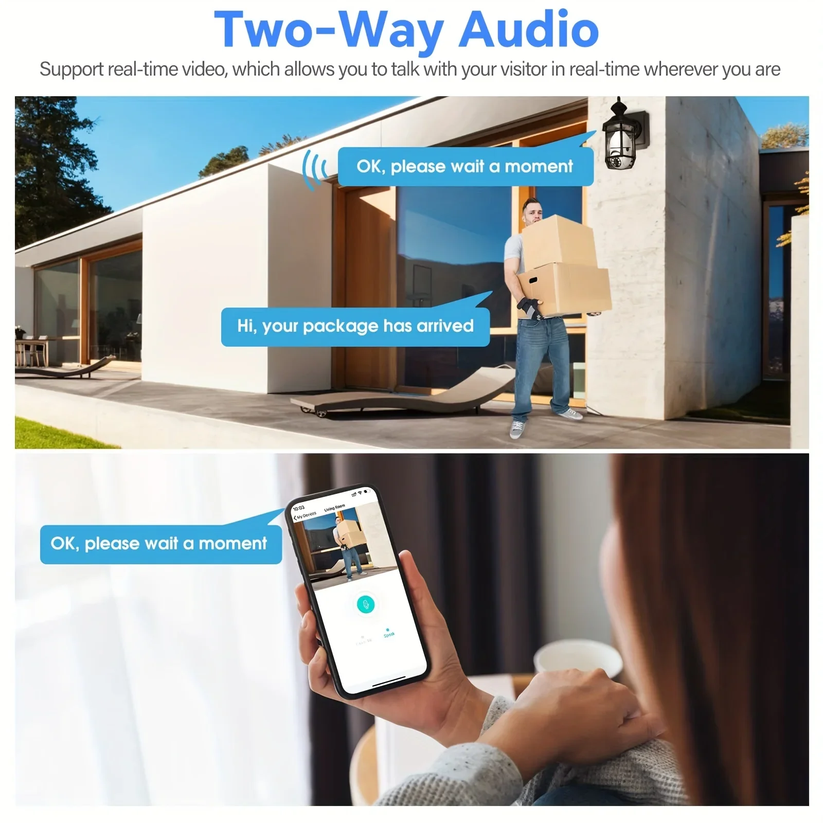 HD 1080P Wireless Two-Way Audio Bulb Camera Pan-Tilt-Zoom Surveillance Camera Motion Detection SD Card Storage Video Recording