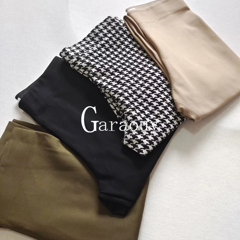 Garaouy 2022 New Women Skinny High Waisted Step-On-Foot Pants Warm Winter Slim Elastic Waist Leggings Casual Streetwear Female