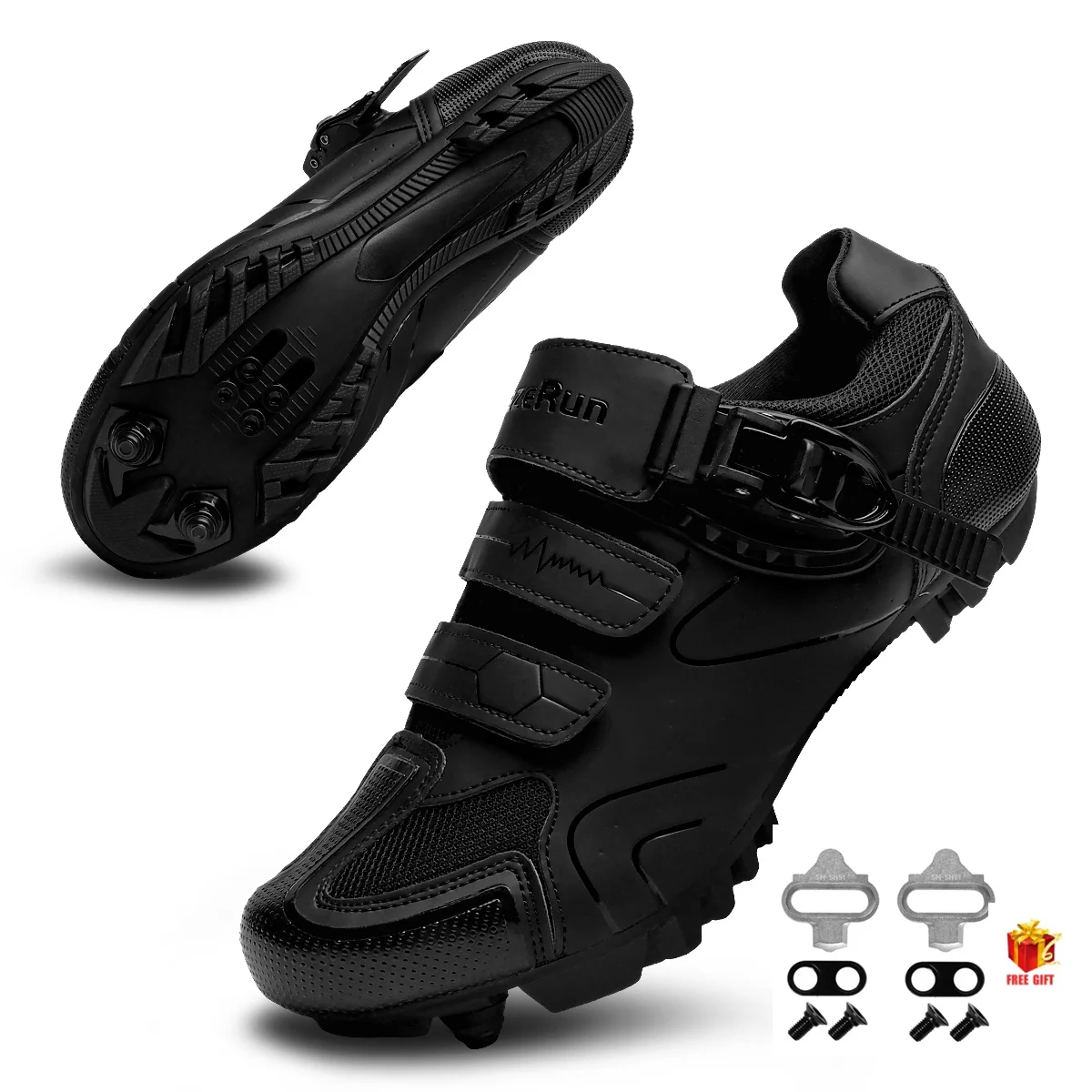 New Men\'s Cycling Shoes, Convenient Double Rotating Buckle Woman Shoes, Road Cycling Shoes, Outdoor Sports And Leisure Shoes