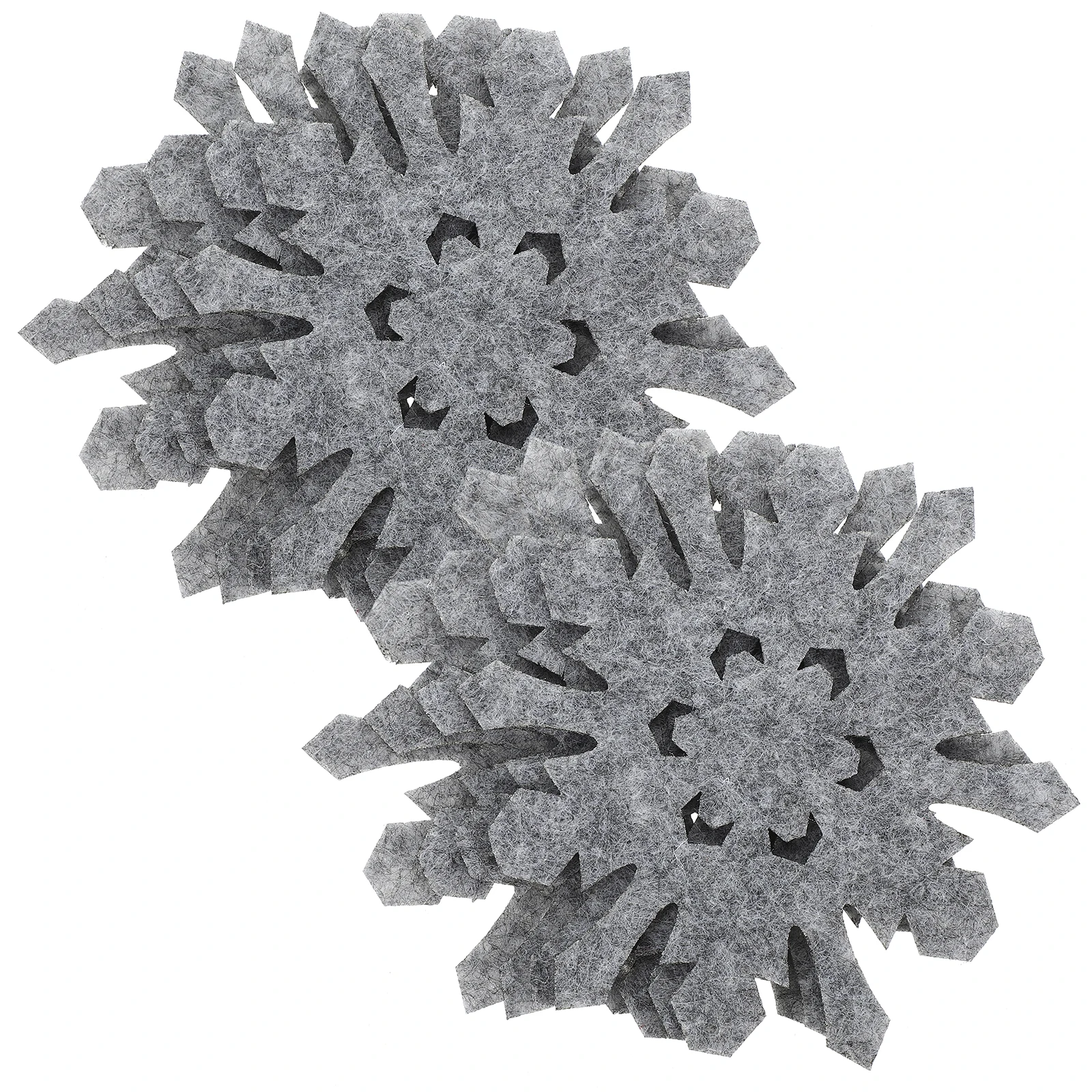 

Drinks Coasters Snow Coffee Mat Felt Snowwflake White Snowflake Mats Christmas Decor
