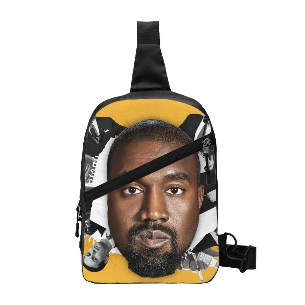 

Funny Kanye West Meme Sling Chest Bag Customized Rapper Music Producer Crossbody Shoulder Backpack for Men Traveling Daypack