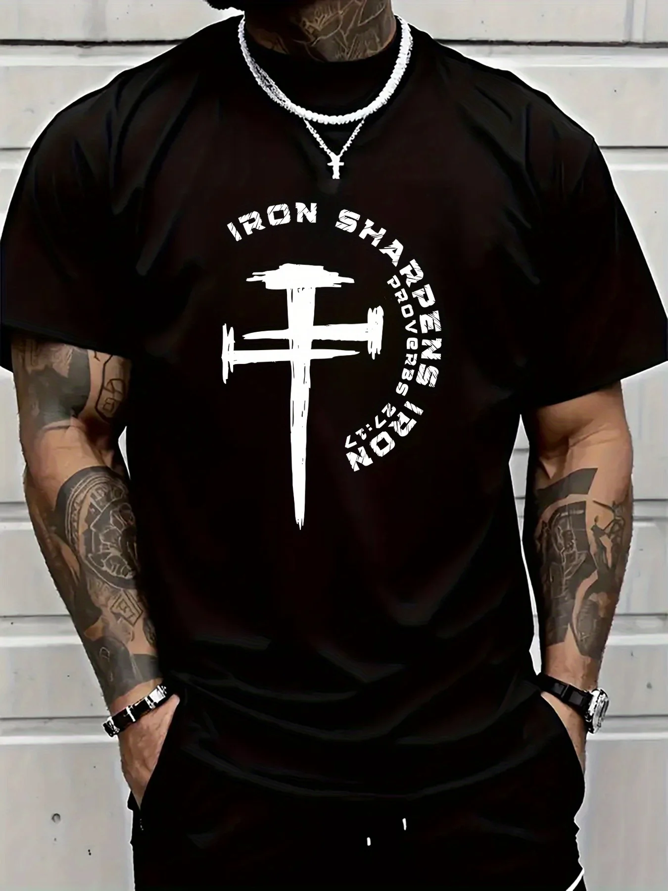 

2025 Summer Fashionable Style Short-Sleeved Lazy Loose Handsome Men's Tshirts Versatile Print Trendy Brand Simple Sports Tee Top