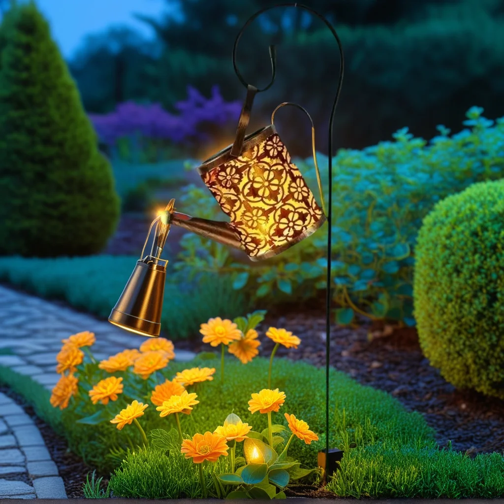 Solar Hanging Shower Light - Waterproof Outdoor Garden Lantern for Pathway Decor