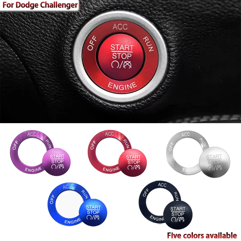 for Dodge Charger Journey Durango Challenger Engine Ignition Decoration Ring One Button Start Button Attached Inside Accessories