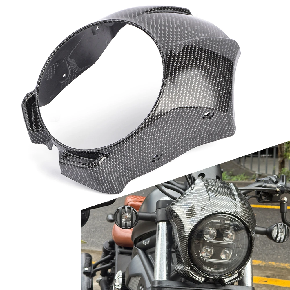 Motorcycle Black Front Headlight Fairing Windshield For Honda CM300 CM500 CM 500 300 2020 2021 2022 2023 2024 2025 2026