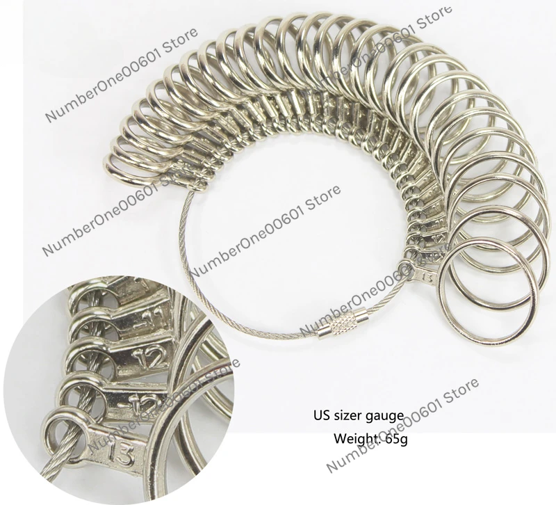 Outils de jauge de compteur en métal pour bague de doigt, mesure de la taille, outils de bijoux