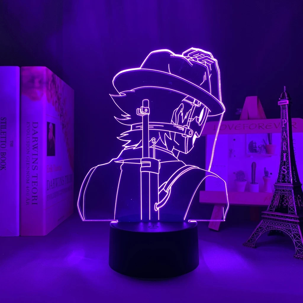 Lâmpada de mesa anime high rise invasão sniper máscara para decoração do quarto luz da noite led presente aniversário quarto decoração manga 3d luz