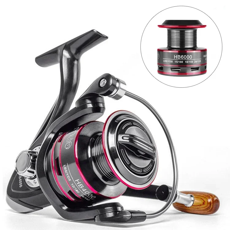 4.7:1 5.2:1 Telescopic Rotary Surf Casting Full Maximum Resistance Bait Machine Oem Power Handle Fly Fishing Reel