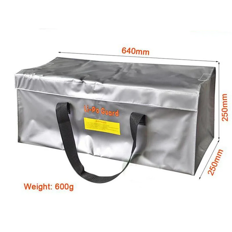 New Arrival Fireproof RC LiPo Battery Safety Bag Safe Guard Realacc Fire Retardant Lipo Battery Bag 640x250x250mm With Handle