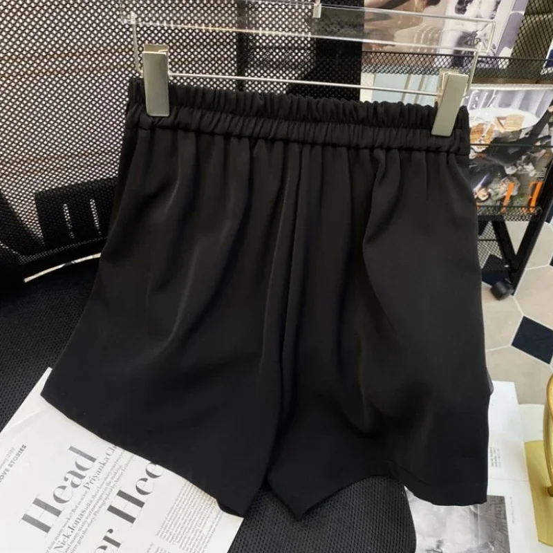 XL-6XL Pantaloncini a gamba larga Donna Basic Summer Bottoms Vita alta Street Loose Office Lady Temperamento All-match Chic Popolare Ins Hot