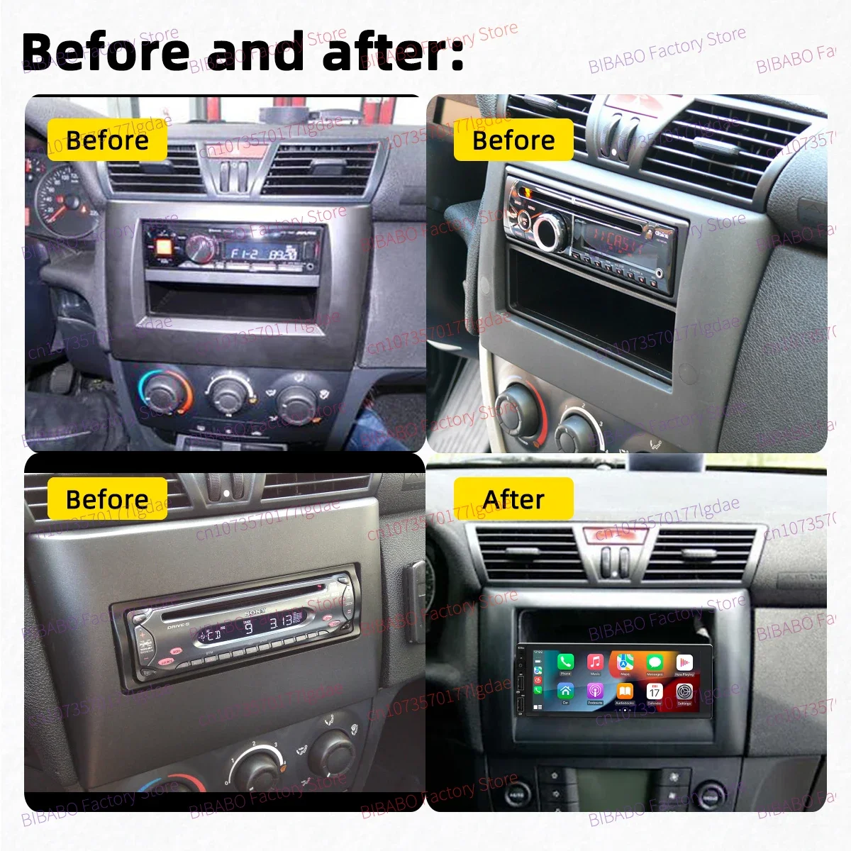 Android Car Multimedia for Fiat Stilo 2001-2010 6.86 Inch Screen 1 Din Radio Stereo Head Unit Carplay Android Auto Autoradio GPS