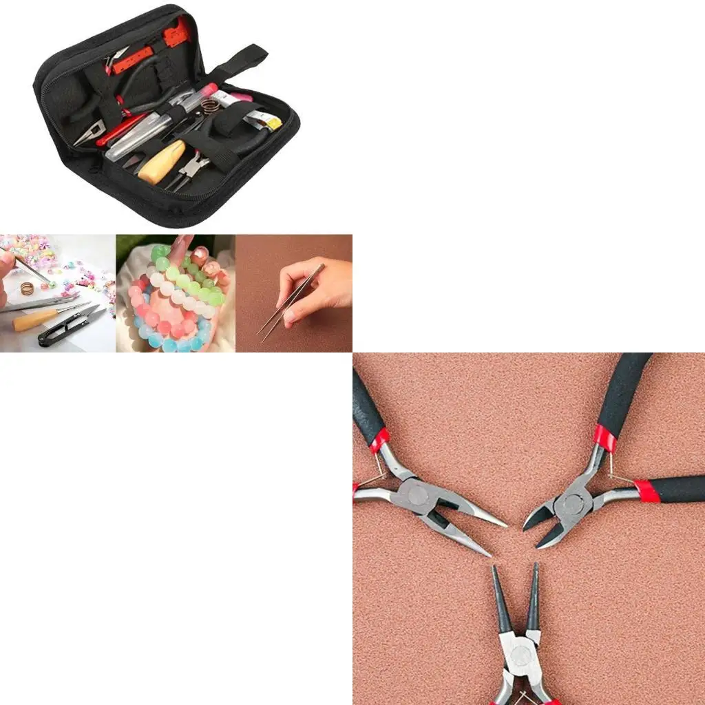 

R3MC Complete Jewelry Making Tools Set Sturdy Necklace Bracelet Crafting Accessory