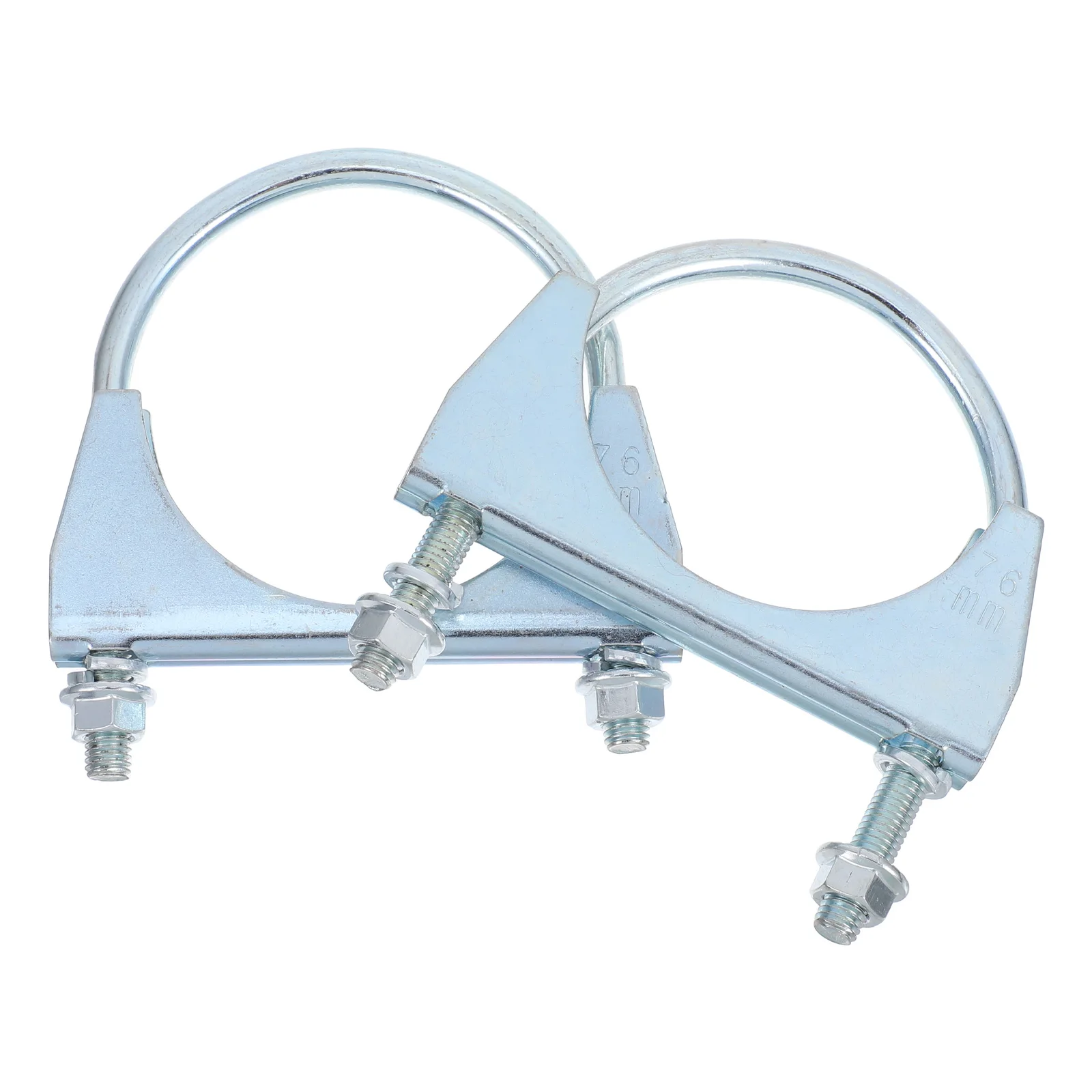 

2Pcs 3Inch Durable U bolt Muffler Clamps Hose Assortment Clamp Tight Tool Large Car Sealing Large U Clamps Tools