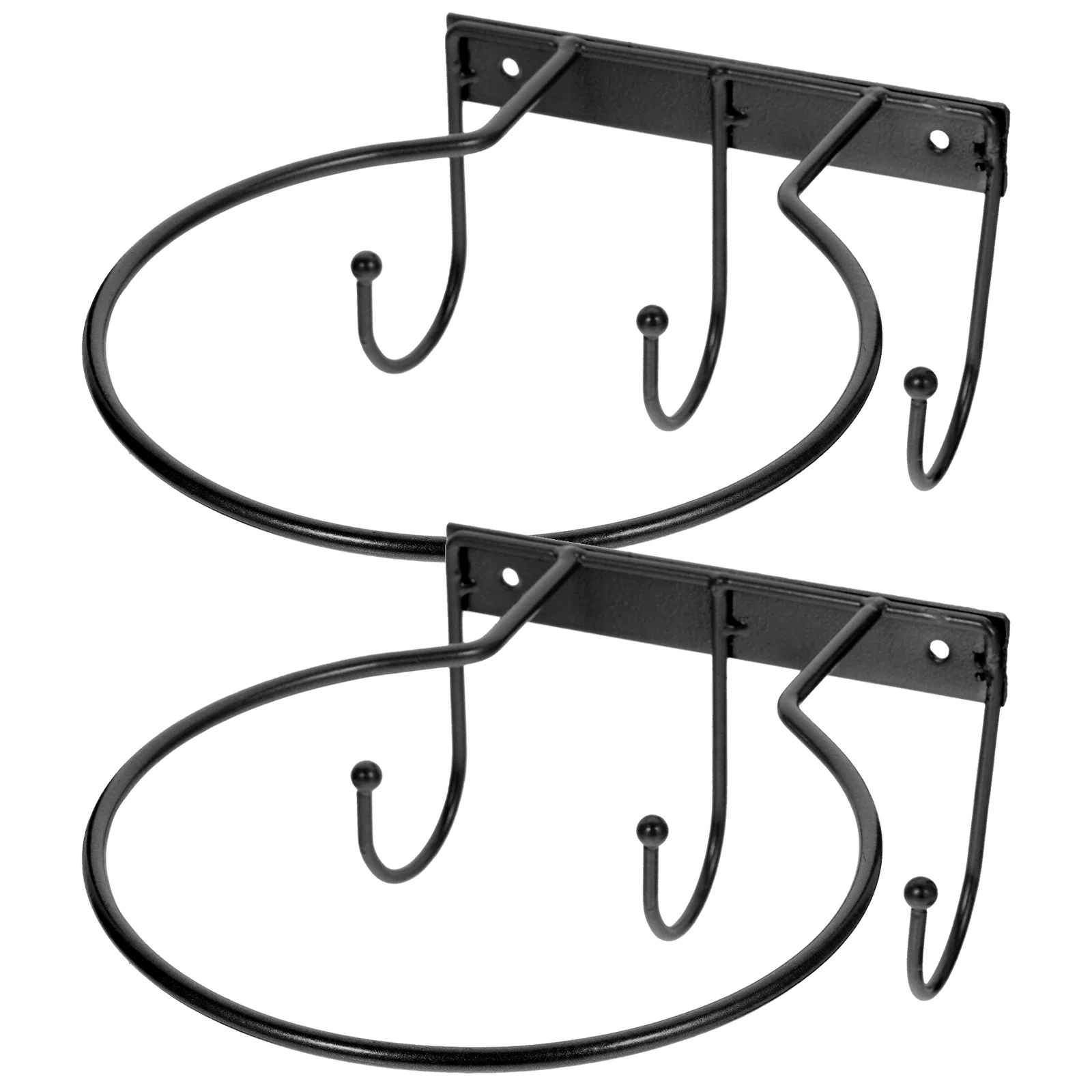 

2 Pcs Storage Rack Metal Soccer Stand Household Football Holder Basketball Rugby Iron Balls Shelf