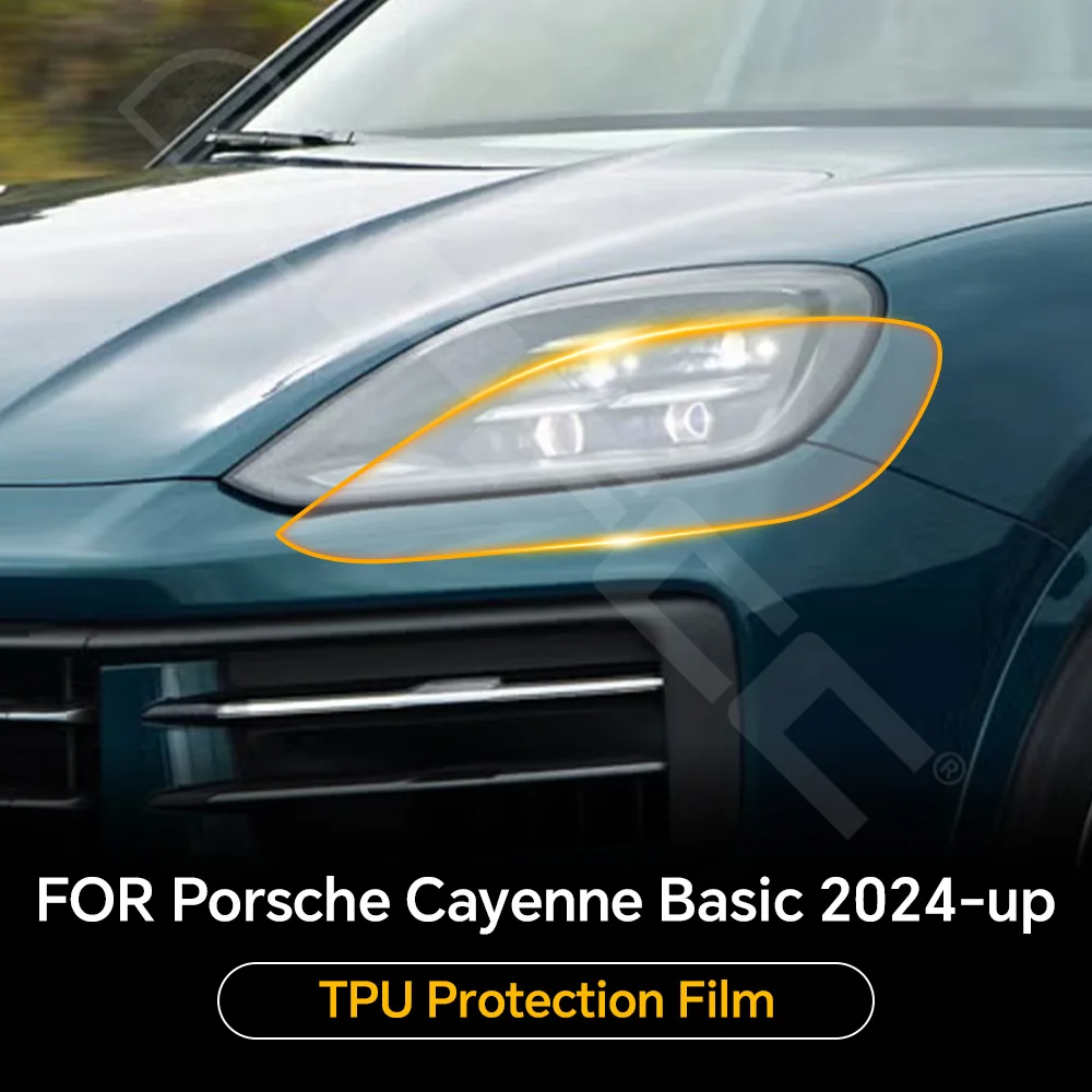 

Headlight Rearview B C Pillar Anti-scratch TPU Protection Film For Porsche Cayenne Basic 2024-2025 Pre-cut PPF Resistant Cover