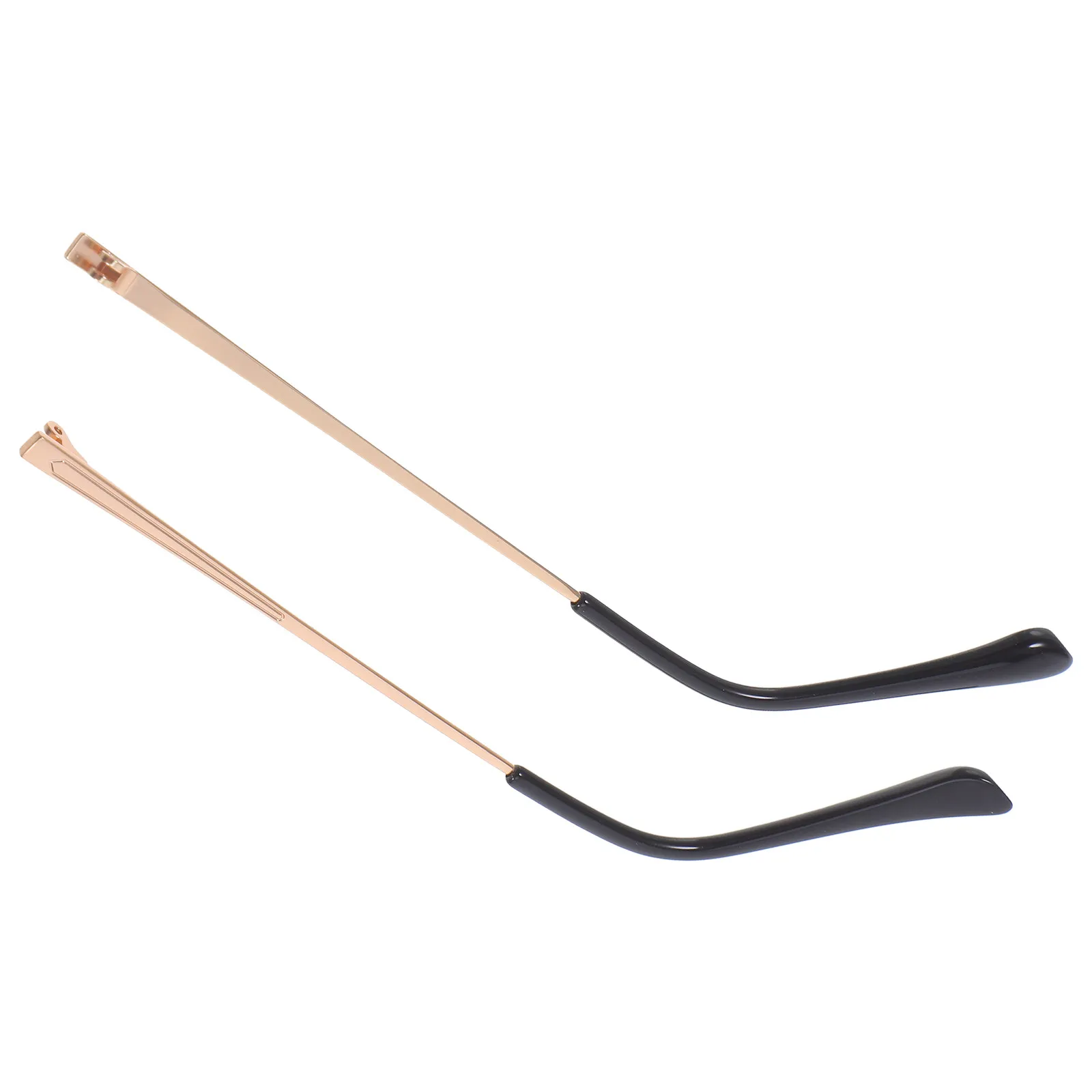 

1 пара металлических сменных дужек для очков, универсальная совместимость, прочные, легко устанавливаются, точное изготовление, удобные в использовании.