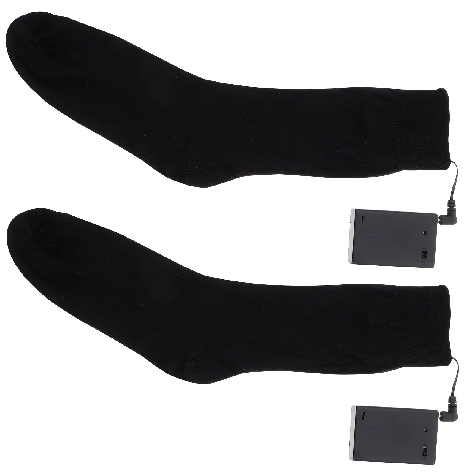 

2pcs Electric Heated Socks 4.5V Cotton Thermal Operated Foot Warmer For Cold Weather Double Layer Winter Sock