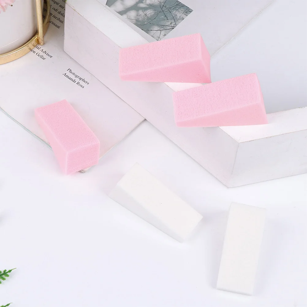 30 Uds esponja de maquillaje pequeña de doble uso para base líquida crema en polvo aplicador portátil suministros de maquillaje geométricos duraderos