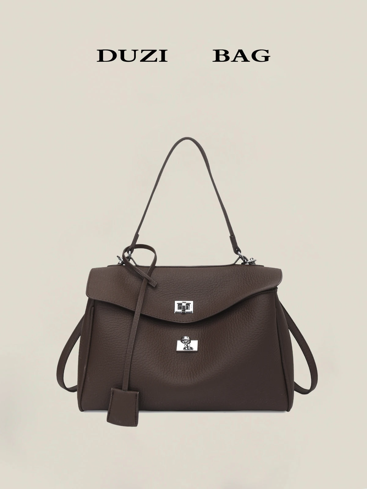  Minimalist Large Capacity Tote Bag Women's Fashionable Single Shoulder Crossbody Bag Elegant Commuter Style
