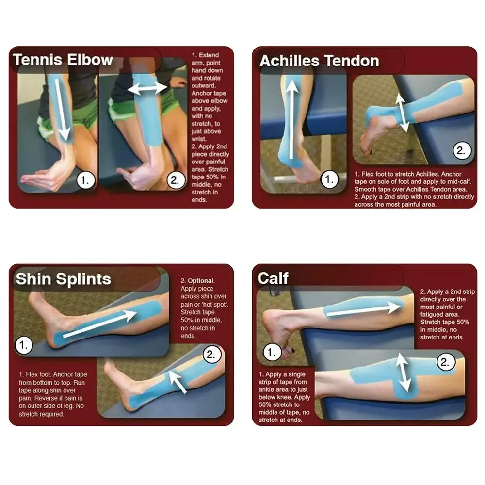 運動回復のための陸上競技テープ,運動の回復,筋肉痛の緩和,ジム,テニス,フィットネス,ランニング