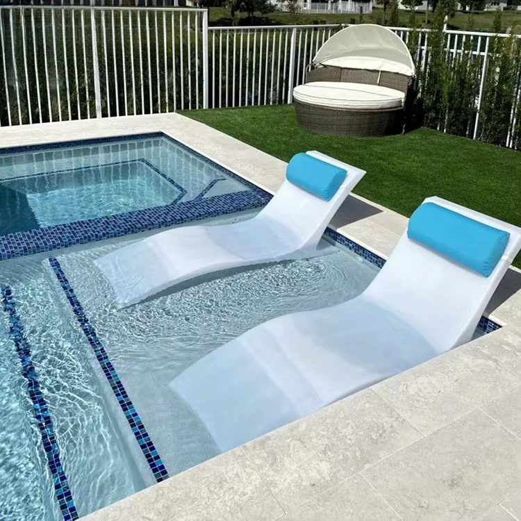 High-quality pool lounger waterproof underwater sunchair plastic lounger beach chair suitable for swimming pools