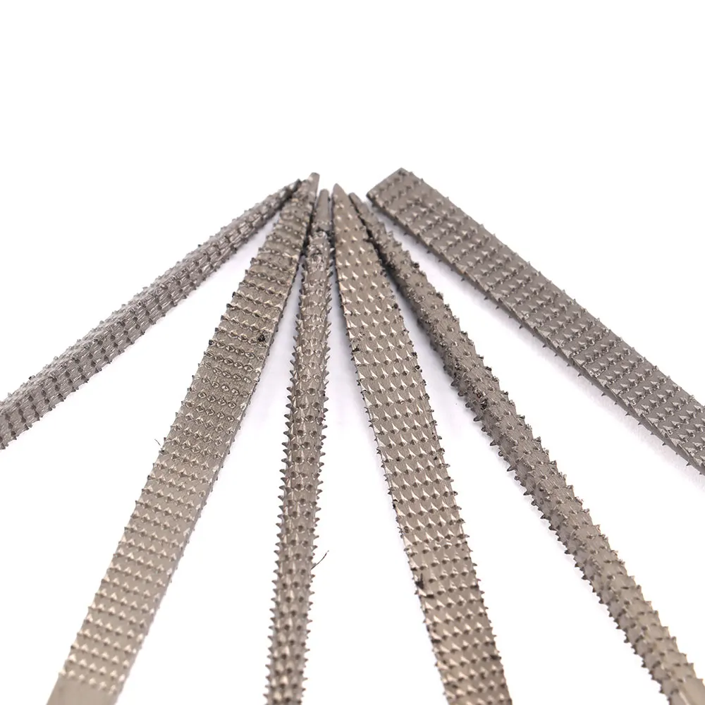 6Pcs Mini แฟ้ม Sharpening ชุดรอบแบนสามเหลี่ยมสแควร์ Willow รูปครึ่งวงกลมเครื่องมือสำหรับขัดขัด