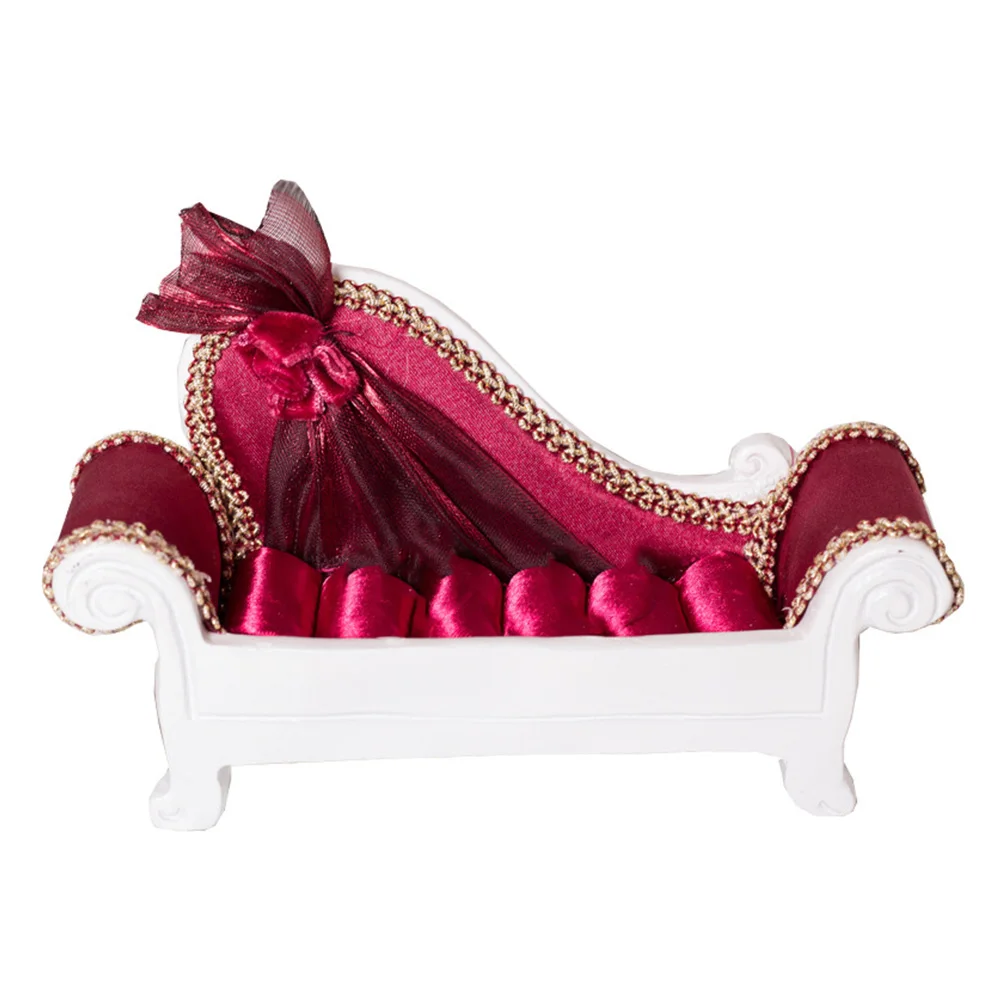 

Sofa Shape Stand Fabric Rack Rings Holder Earrings Organizer Home Shop Ear Stud Display Stand Rings Holder Use Lightweight