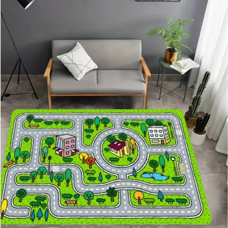 Cute Cartoon Pattern Game Area Sponge Carpet Providing Game Carpet Floor Mat Living Room Bedroom Game Room Home Decoration Rugs