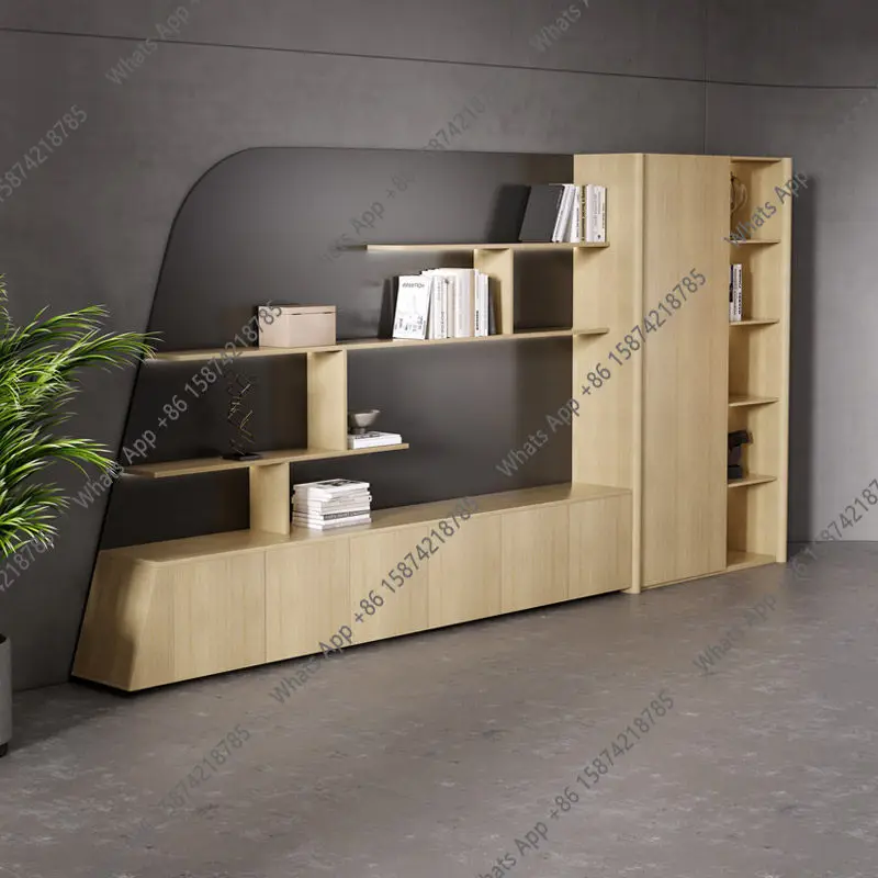 Oak color high-end office furniture boss file storage storage cabinet general manager office file cabinet
