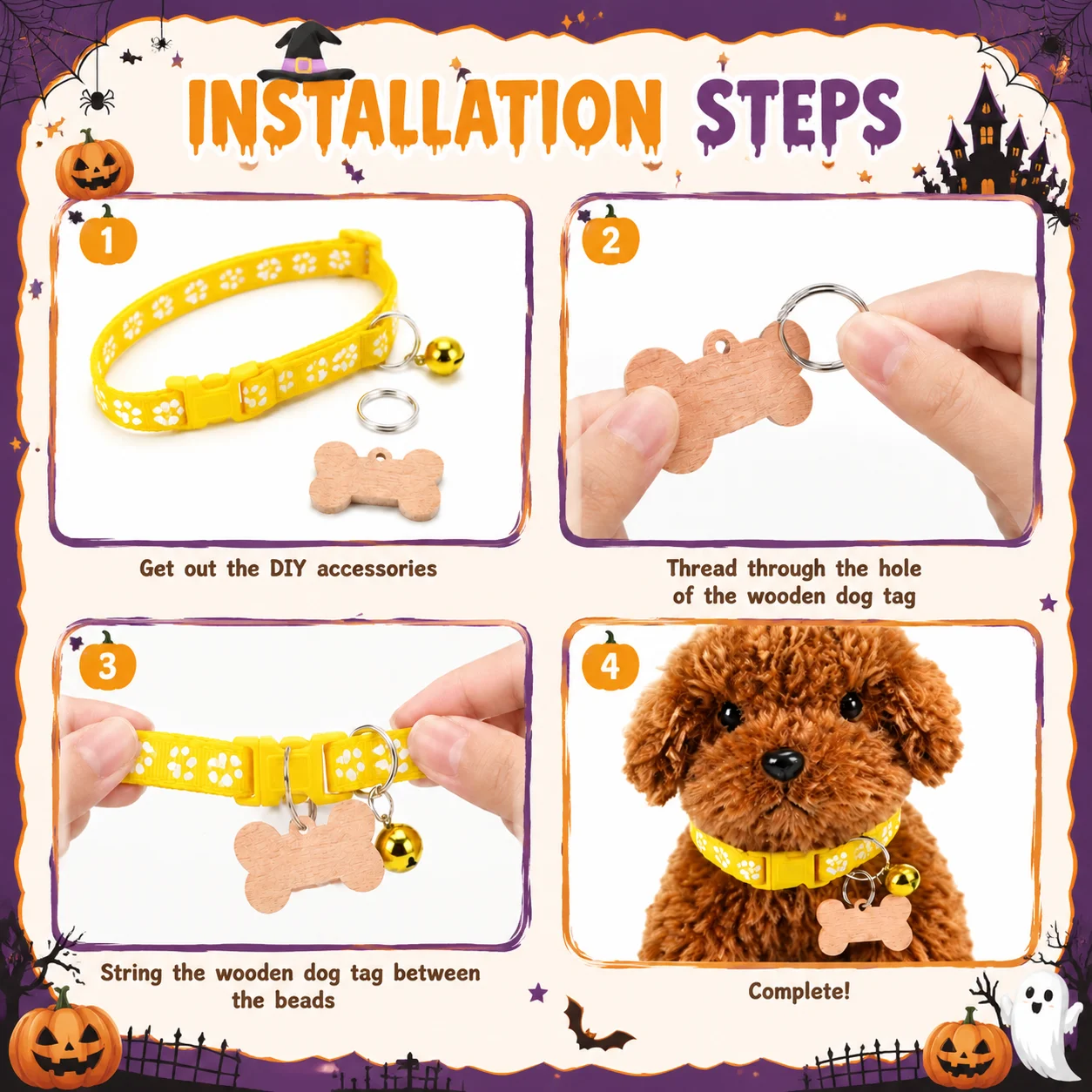 8-48Pcs DIY Halloween Stuffed Animal Puppy Stuffed Animals Bulk With Hats Pumpkin Jar Adopt A Puppy Party Favors Birthday Gifts view 6