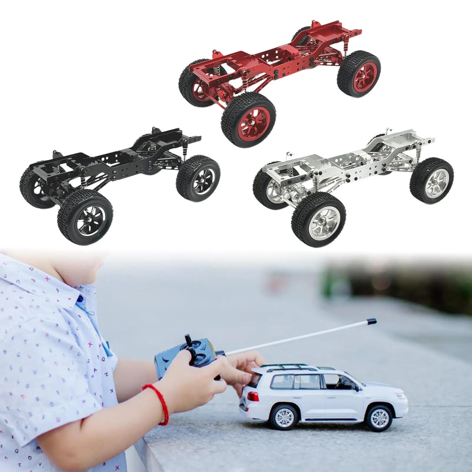 Metal RC Body Chassis Frame DIY Accessory Easy to Install Aluminum Frame Chassis Kit for MN168 Model Trucks RC Car Spare Parts