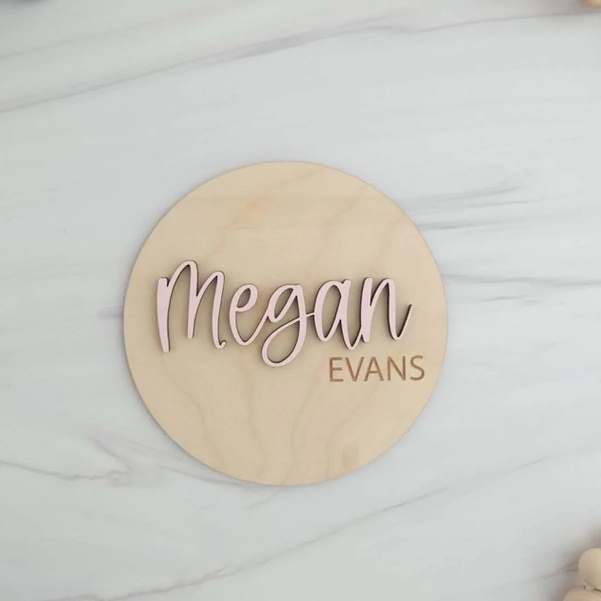 1Pc Custom Wooden Name Plate for Home Room Office Wall Door Decor DIY Paintable Kids Gift