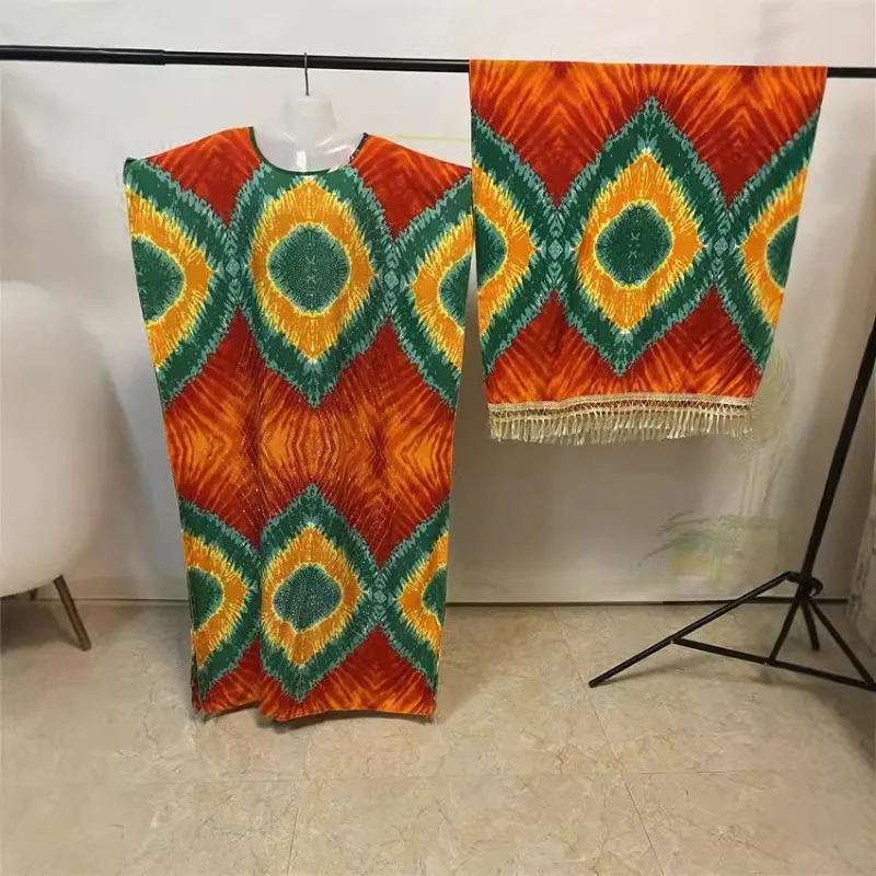 

Double Sided Print Diamond Kimono Robe Women's Elegant Wide Neck Long Sleeve Cover Up With Tassel Scarf 2025