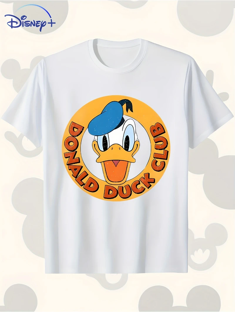 

Officially Authorized DuckTales Donald Duck Club T-shirt Short Sleeved Round Neck Casual Top By Disney