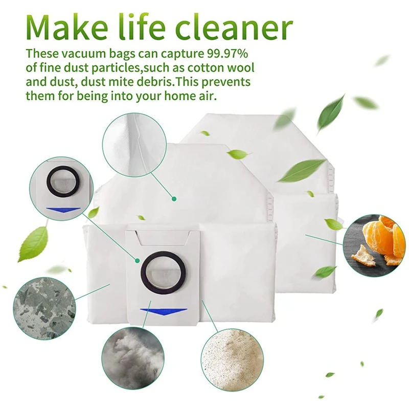 ABJA-3Pack wegwerpstofzak voor ECOVACS DEEBOT X1 Omni Auto-Leeg Station