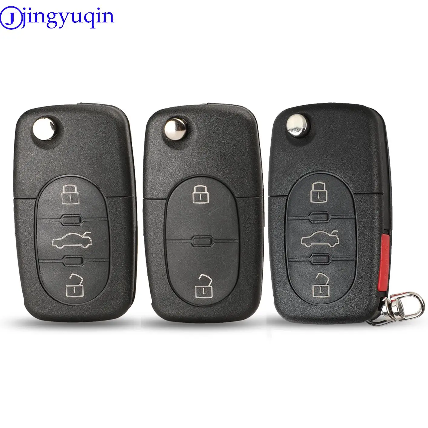 jingyuqin Remote 2/4 button Folding Car Key Shell Case For Volkswagen Vw Jetta Golf Passat Beetle Skoda Seat Polo B5