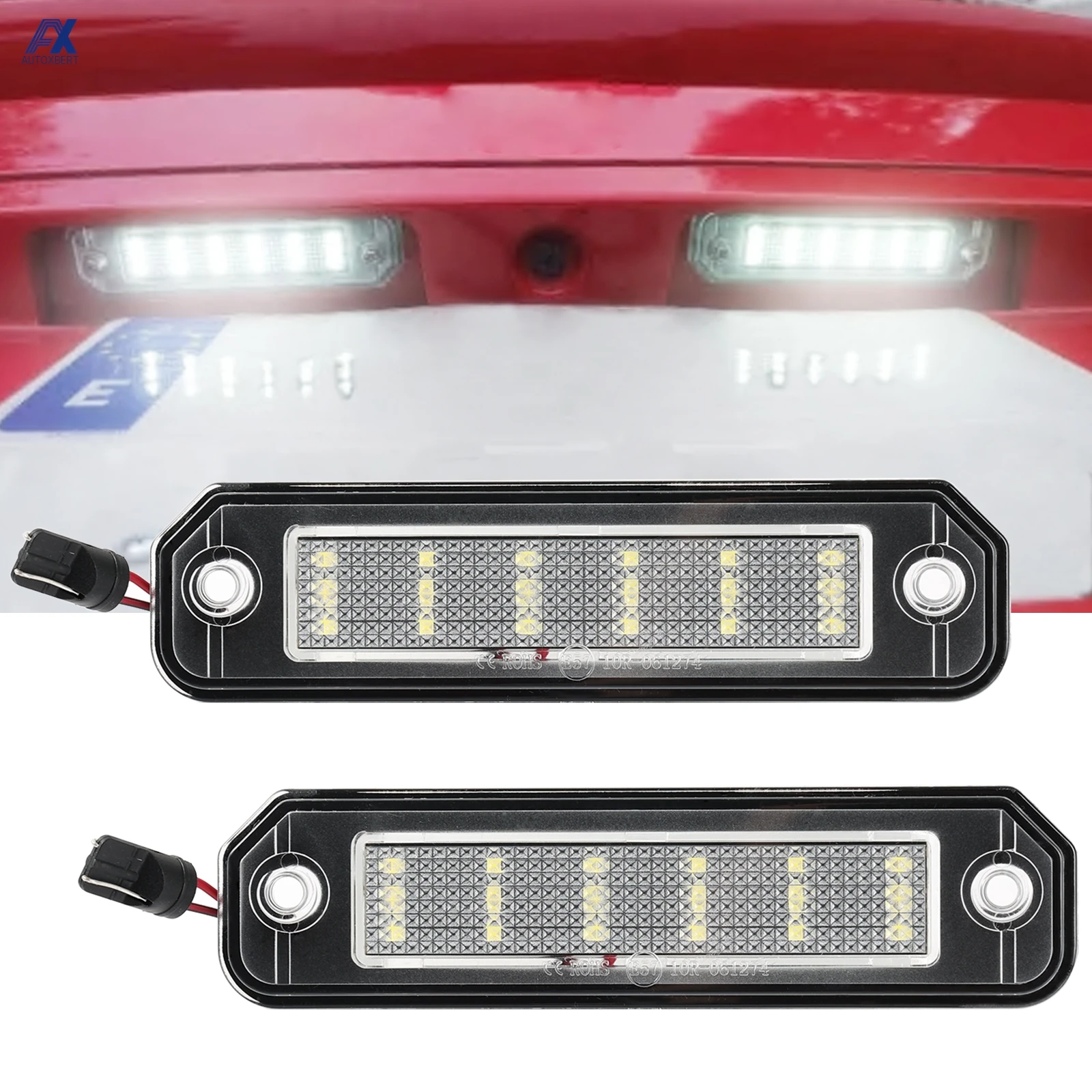 2X lámpara LED de matrícula para Honda Civic 2 puertas Coupe 1996-2000 para Honda Civic Hatchback 1992-1995 luz de etiqueta trasera