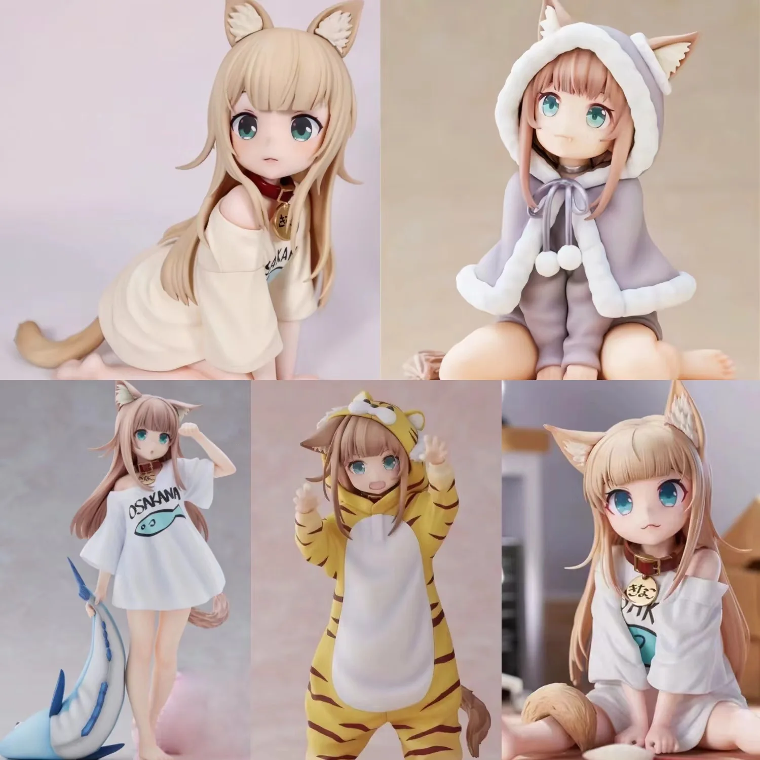 

Anime Cute Doll Sakura Soybean My Cat Is A Kawaii Girl Figure Christmas Clothes Cat Girl Figures Model PVC Collection Toys Gifts