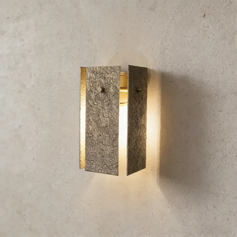 Nordic Design LED Ceiling Antique Wall Lamp Bark Brass Vintage LED Kitchen Rectangular Indoor Wall Sconce Dining Room