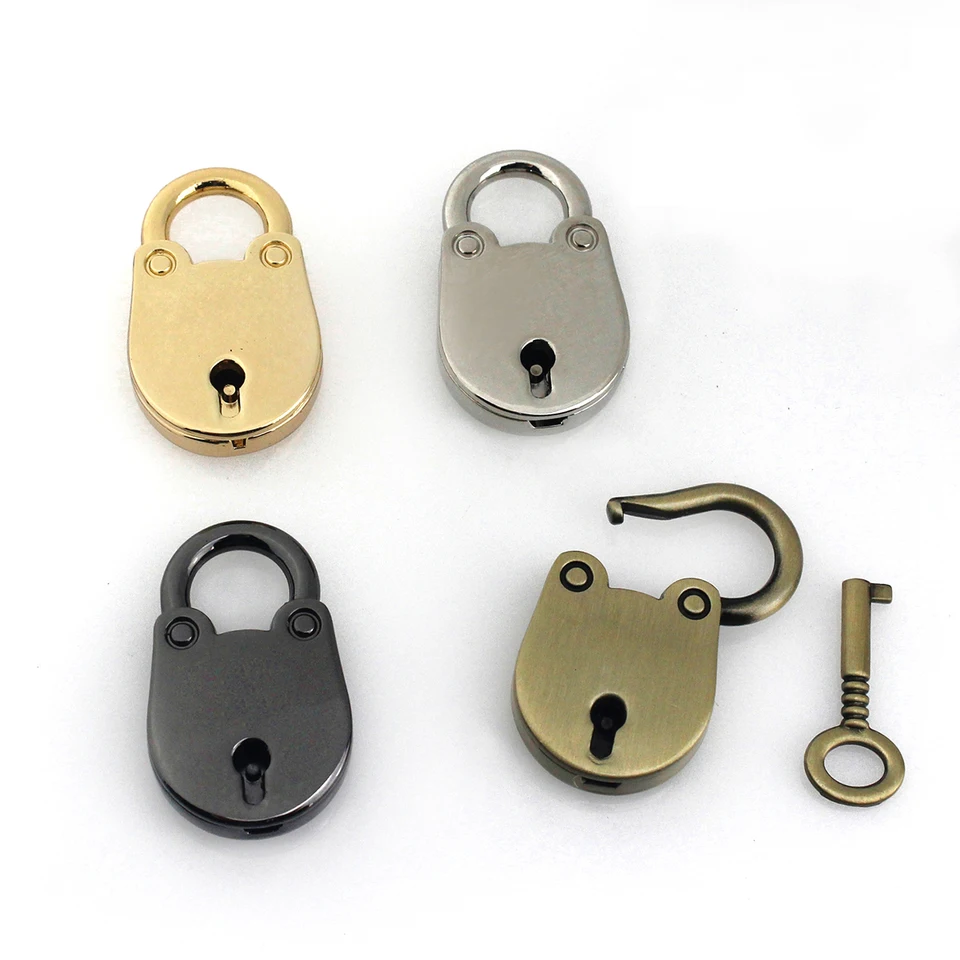 1Piece Cat Shaped Bag Lock Metal Padlock Small Luggage Box Key