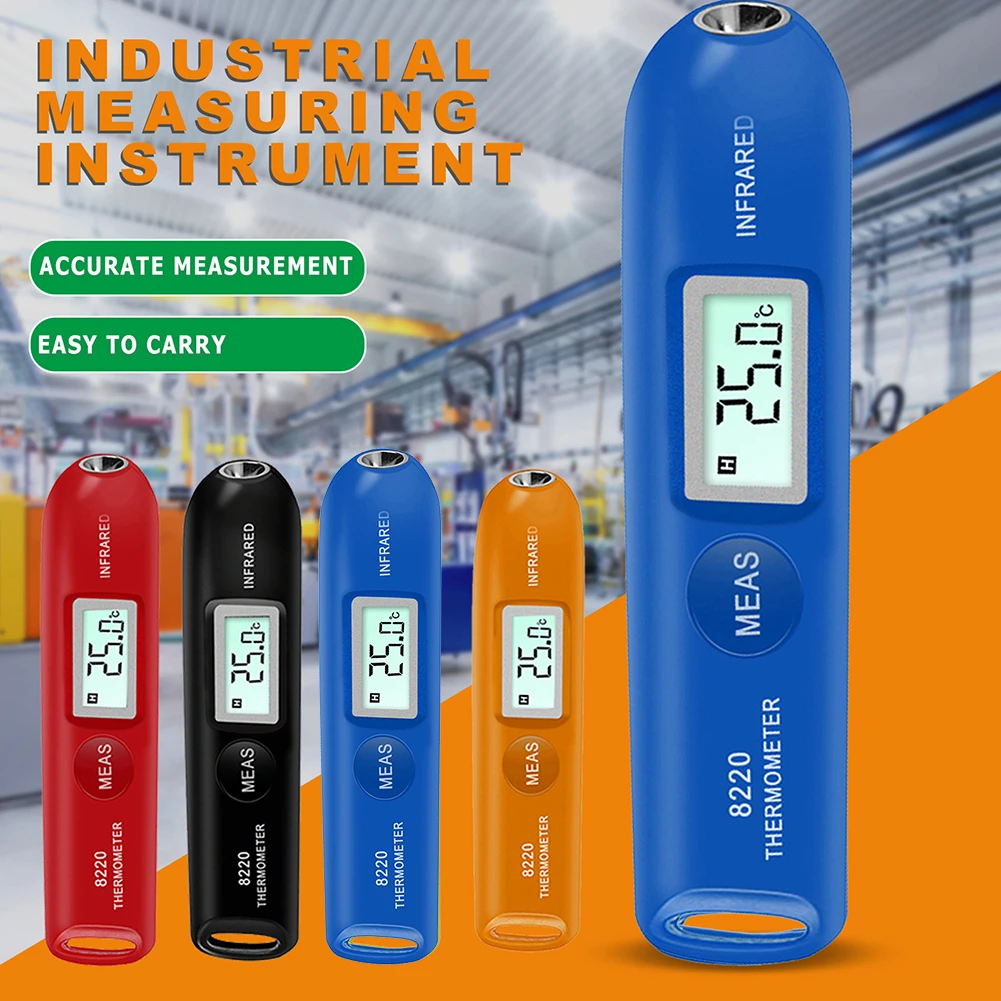 Non-Contact For Kitchen BBQ Frying Cooking Industrial Pyrometer Mini Digital Infrared Thermometer -50~220°C 8220 IR Laser Temp