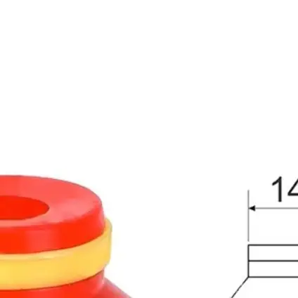 For VB20 Vacuum Suction Cup 10Pcs Red Silicone Pneumatic Industrial Robot Manipulator Gripper Chuck Handle Accessories Parts Too