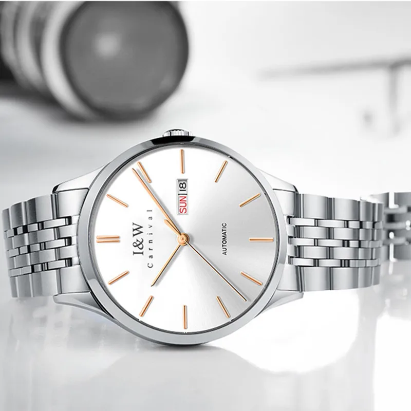 Reloj CARNIVAL Mens Dress Mechanical Watch Brand Luxury MIYOTA Automatic Movement Wristwatches for Man Waterproof Montre Homme
