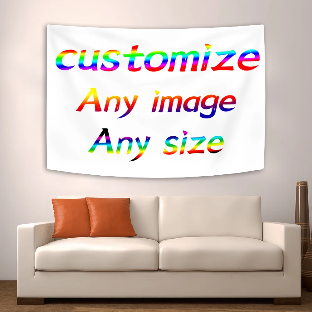 Custom Print Any Image Tapestry Banner Decoration Home Bedroom Flag Custom Tapestry