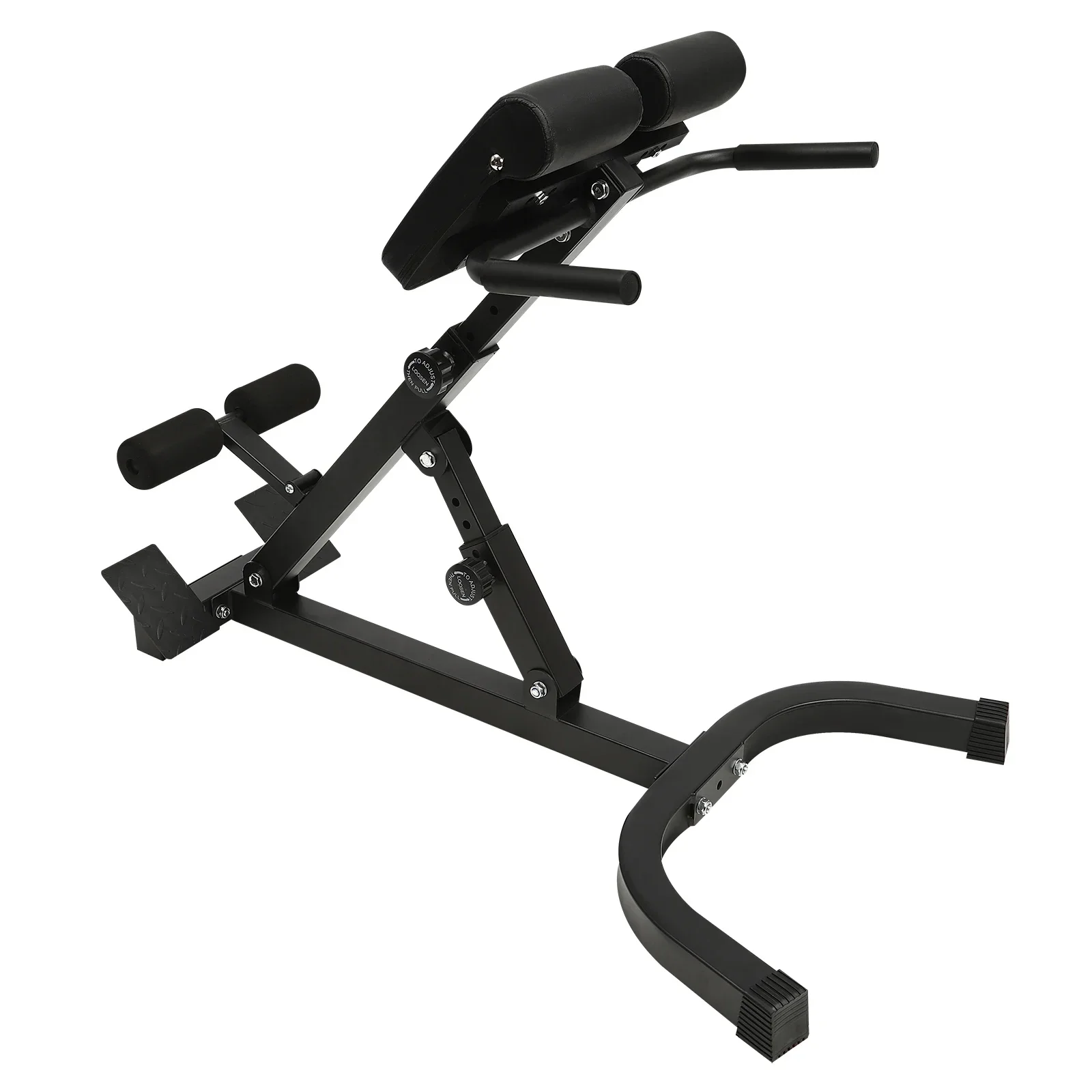 Roman Chair Back Extension Machine, 330LBS Back Extension Roman Chair Abdominal Exercise Equipment, Multi-Functional Hyperextension Back Strength Exercise Bench, w/Rubber Foot Covers, suitable for Home Gym Hotel