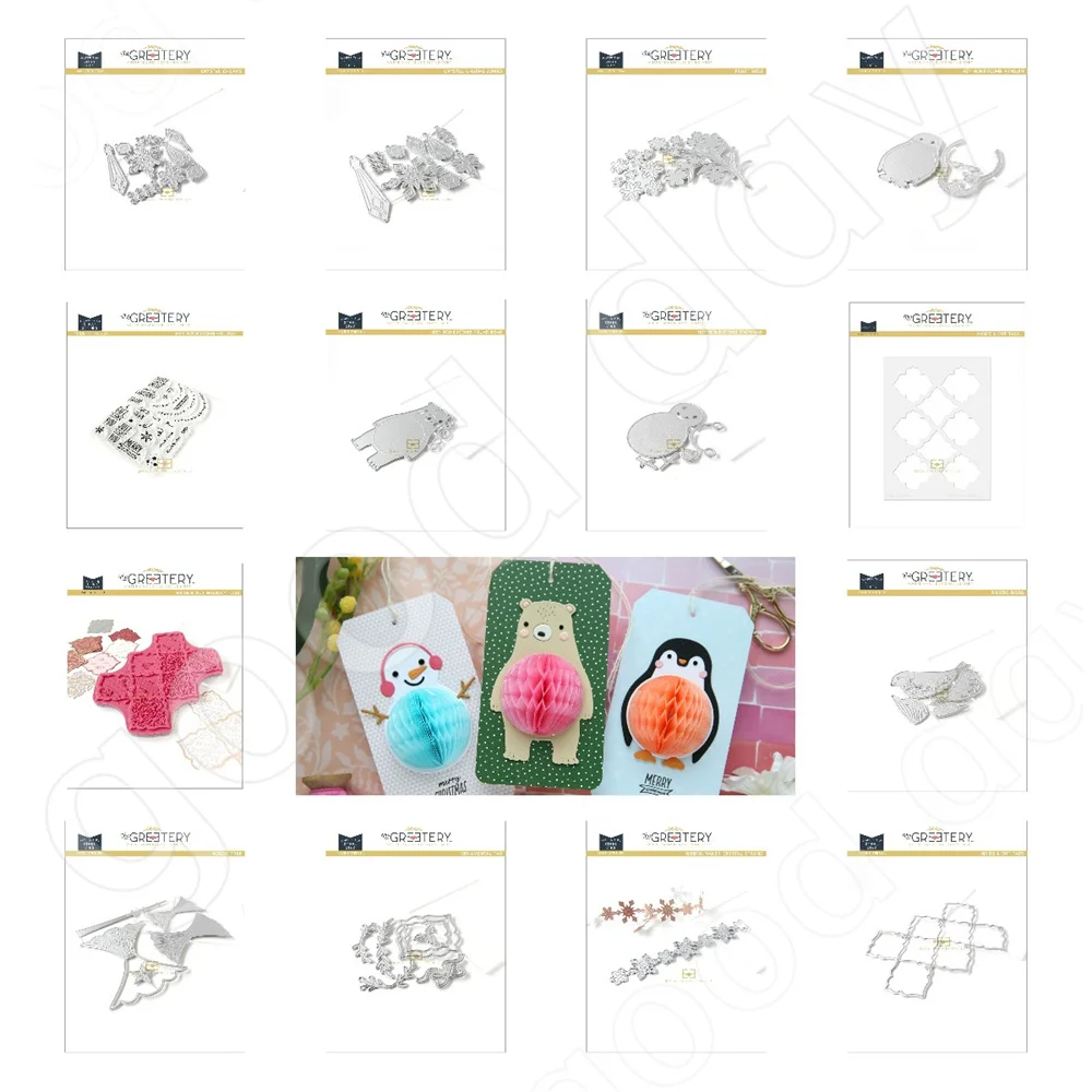 

Polar Bear Penguin Metal Cutting Die Stamps and Stencils Scrapbooking Journaling Decorative Embossing Stencils DIY Greeting Card