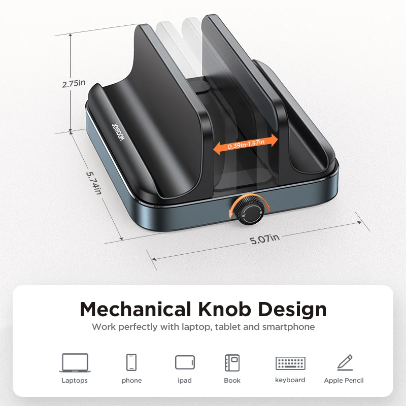 Joyroom-Suporte Vertical Laptop, suporte do telefone, suporte Monut, suporte desktop, doca ajustável, se Fits All MacBook, Samsung, HP, Dell Livro