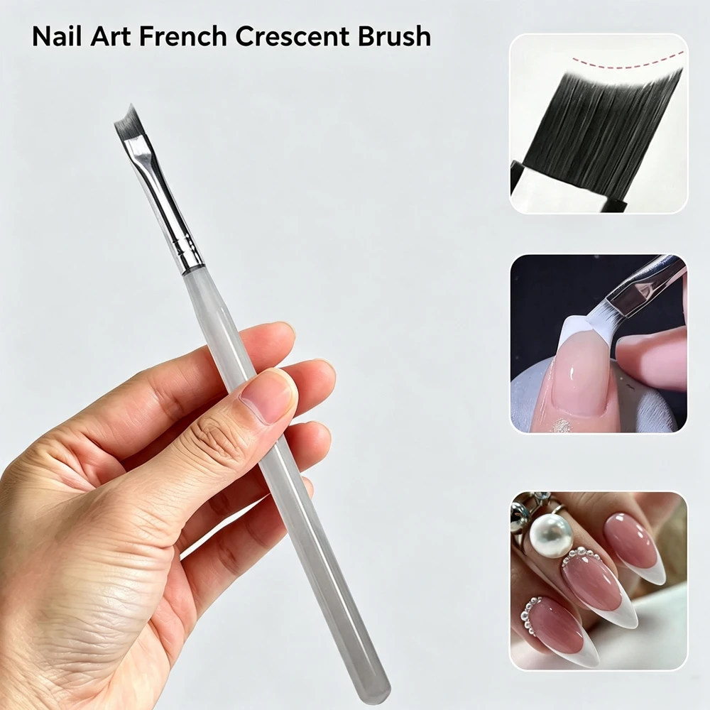 1 stücke Professionelle Dual-ended Nagel Bau Design Pinsel Nagel Gel Liner Französisch Spitze Verlängerung Stift UV Polnischen Gel nagel Kunst Werkzeuge
