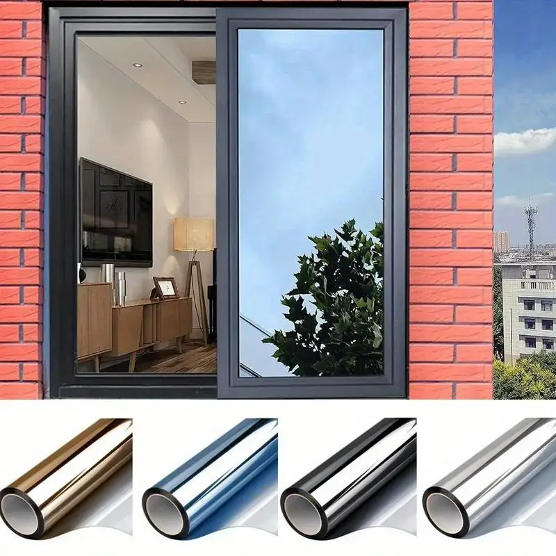2Pcs/Lot Multi Size One Way Mirror Window Film Privacy Sun Blocking Heat Control Reflective Self Adhesive Tint