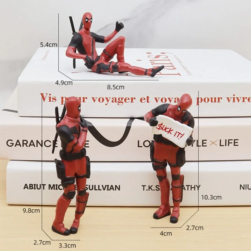 Anime Deadpool 2 Action Figure Sitting lying Posture Model Anime X-Men Mini Doll  Collection Figurine Gifts Desk Decoration